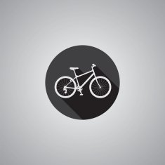 bicycle symbol flat