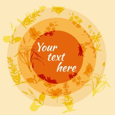 Background transparent silhouettes of wild plants and flowers N2