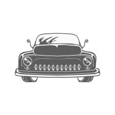 Retro car isolated vector illustration N2