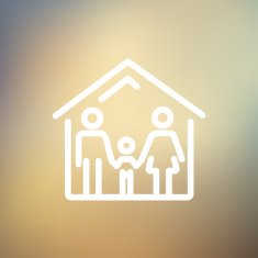 Family house thin line icon N3