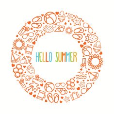 Summer wreath background N2