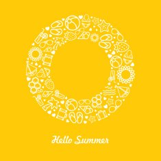 Summer wreath background N3