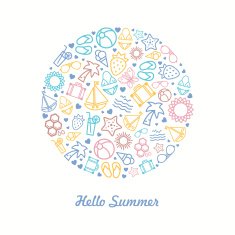 Summer circle shaped background N2