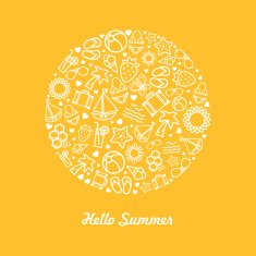 Summer circle shaped background N3