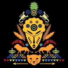 African Abstract Tribal Illustration N12