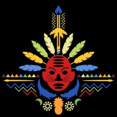 African Abstract Tribal Illustration N13