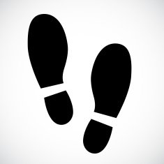 Human foot print icon N2