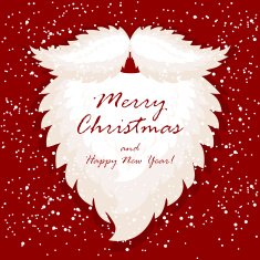 Christmas background with Santas beard N2