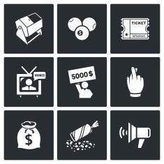 Lottery icons Vector Illustration N2