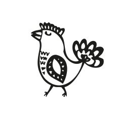 Fantasy bird in tattoo style like parrot