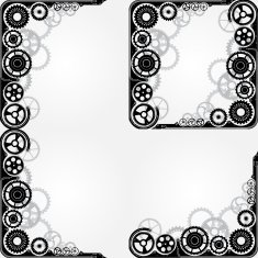 Mechanical cog wheel frame