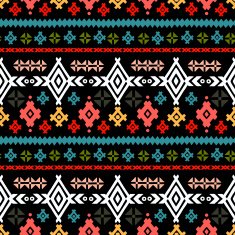 Tribal art ethnic seamless pattern N37