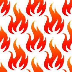 Red fire flames seamless pattern