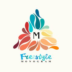 Vintage inspired watercolor freestyle monogram frame template N4