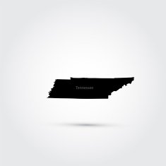 map of the U S state Tennessee N3