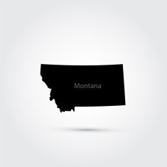 map of the U S state Montana N2