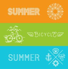Vector summer holidays banners