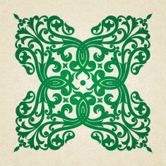 Vector baroque ornament in Victorian style N65