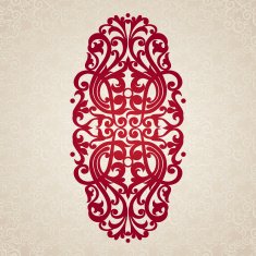 Vector baroque ornament in Victorian style N66