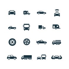 Car icons set N9