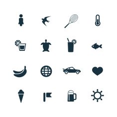Beach Icons Set N6