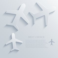 Vector airplane icon background Eps10