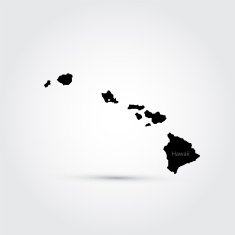 Map of the U S state Hawaii