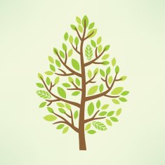Stylized vector tree N10