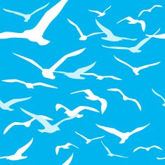 Seamless pattern with birds silhouettes N2