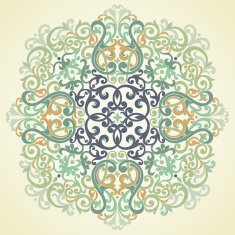 Vector vintage pattern in Victorian style N10