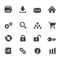 Web and Internet Silhouette icons N2