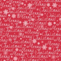 Merry Christmas Seamless Pattern in Red and White