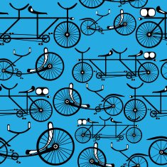 seamless pattern retro bicycle
