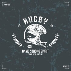 Rugby team helmet emblem N2