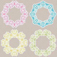 Collection of lace frames N3