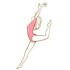 Jumping woman ballerina
