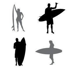 Vector silhouette of a people N338
