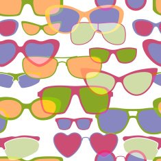 Seamless sunglasses background - bright colors N2