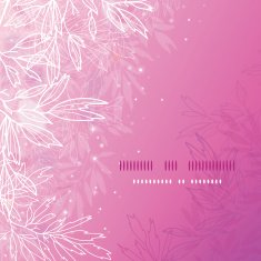 Glowing pink tree branches square template background