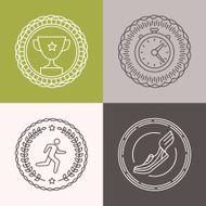 Vector linear runnig badges