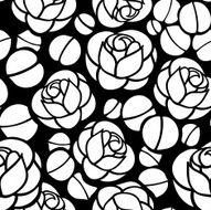 Rose flowers seamless background N2