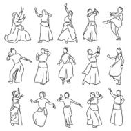 silhouettes indian dancers N7