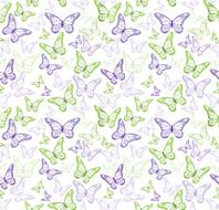 Colorful Butterflies Seamless Pattern N5