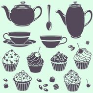 tea set silhouette N2