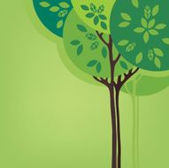 Stylized vector tree N11