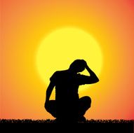 Vector silhouette of woman N500