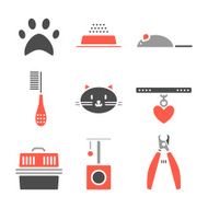 Set of pets icons cat symbols N4