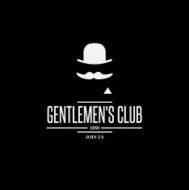 vintage label with gentleman N2