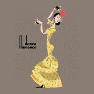 Flamenco dancer Vector illustration N2