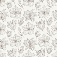 Seamless pattern with lily